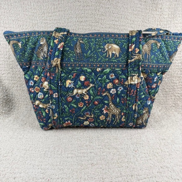 Vera Bradley Handbags - Vintage Vera Bradley Animal Kingdom Shoulder Bag Safari Print Retired Quilted